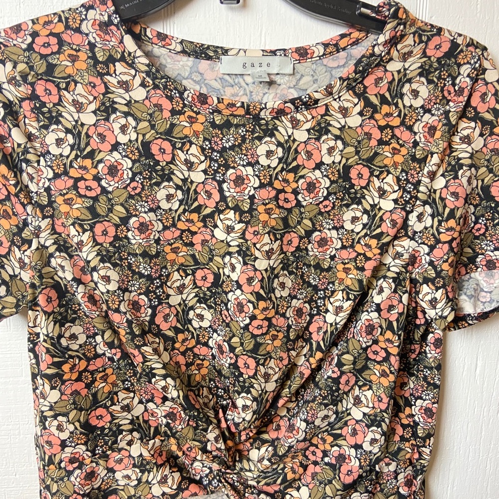 floral crop top